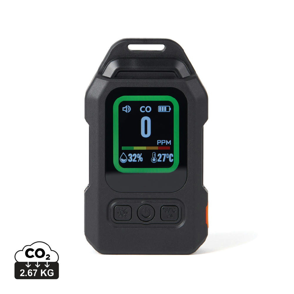 Nordic Drift Everest tragbarer CO-Detektor mit LED & Alarm Werbeartikel