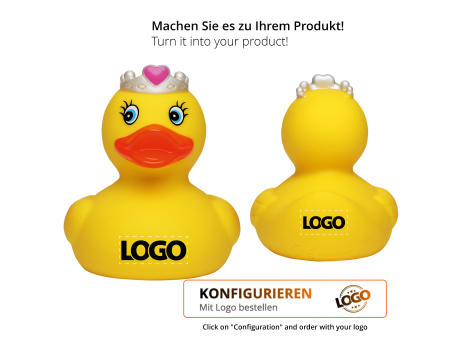Quietsche-Ente Prinzessin Werbeartikel