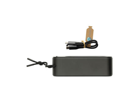 Swiss Peak 10W Basslautsprecher aus recyceltem Aluminium Werbeartikel