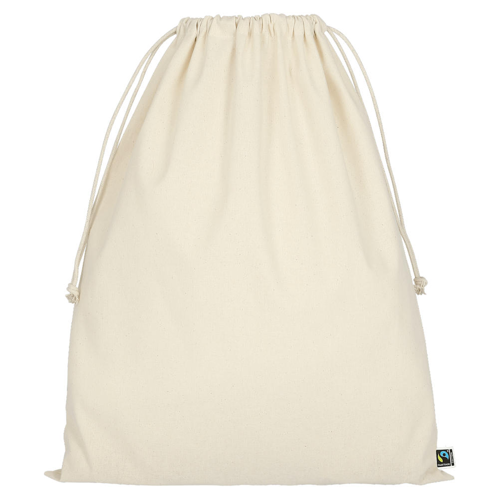 Product image T15075-TEXXILLA Zuziehbeutel aus Fairtrade-zertifizierter Baumwolle, 40 x 50 cm, ca. 140 g/m² Werbeartikel