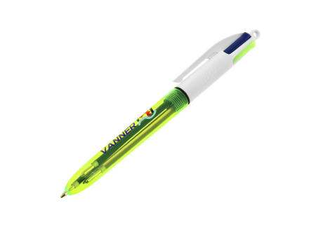 BIC® 4 Colours Fluo Kugelschreiber + lanyard bedrucken
