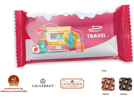 Product image Schokolade 40 g Tafel, 1 Stück, Inhalt: Callebaut Vollmilch Werbeartikel