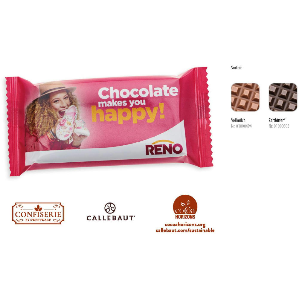 Product image Schokolade 40 g Tafel, 1 Stück, Inhalt: Callebaut Vollmilch Werbeartikel