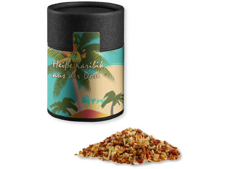 Product image Gewürzmischung HOT Karibik Mix, ca. 50g, Kraftpapierdose Midi schwarz Werbeartikel