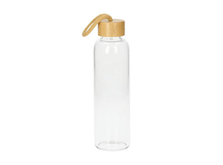 Product image Glasflasche mit Hülle "Bamboo" 0,55 l bedrucken