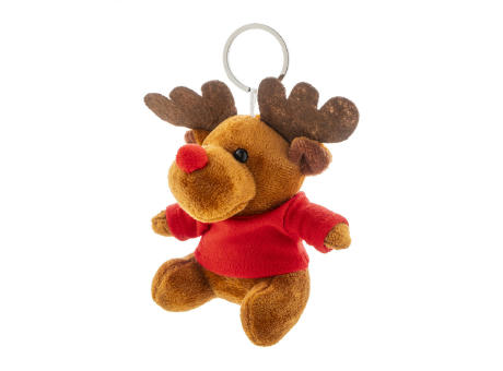 Plüsch-Weihnachtsrentier-Schlüsselanhänger Julren bedrucken