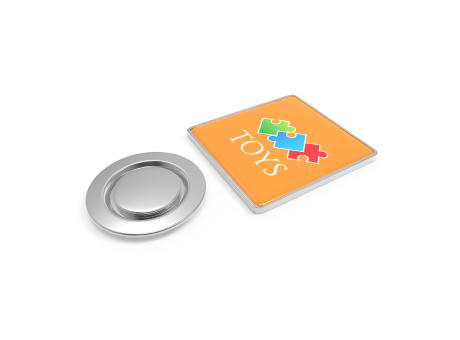 Pin Metal with magnet, Square Werbeartikel