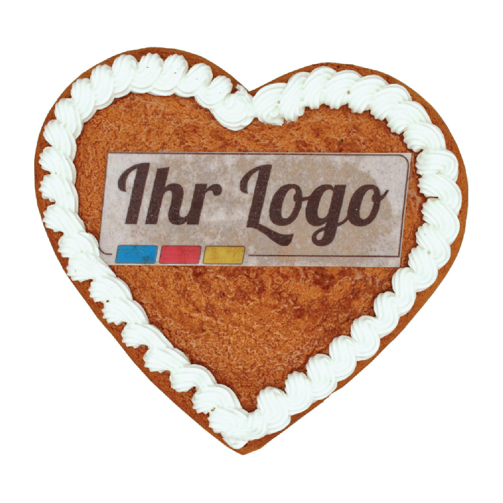 Product image Lebkuchenherz 20cm mit bedruckte Oblat Werbeartikel