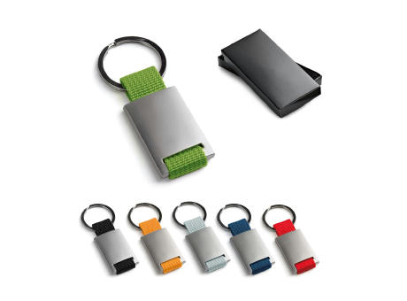 Product image GRIPITCH. Schlüsselanhänger aus Metall und Gurtband Werbeartikel