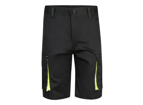 VL HEMERA. Zweifarbige Stretch-Bermudashorts mit mehreren Taschen (240 g/m²) aus Baumwolle (46 %), EME (38 %) und Polyester (16 %) bedrucken