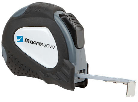 Automatik-Bandmaß "Power Tape 5 M grau" bedrucken