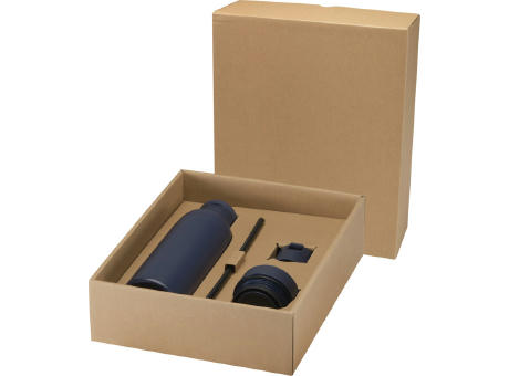 Product image Illuminate 650 ml RCS-zertifizierte doppelwandige Trinkflasche aus recyceltem Edelstahl mit 3-teiligem Deckelset Werbeartikel