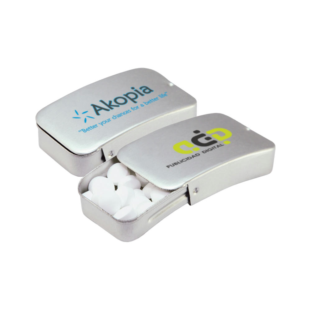 Mini Schiebedeckeldose Pfefferminz Werbeartikel