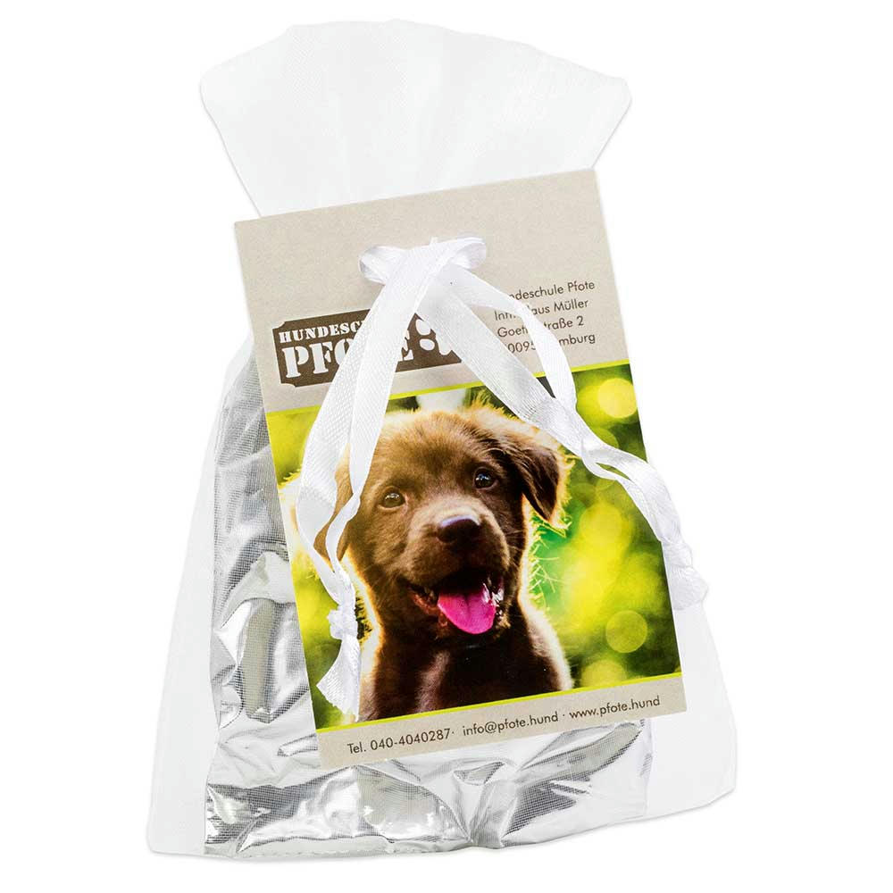 Hunde-Leckerli im Organzabeutel Werbeartikel