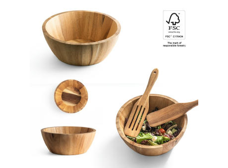 SAGE. Salatschüssel aus Cassiaholz Werbeartikel