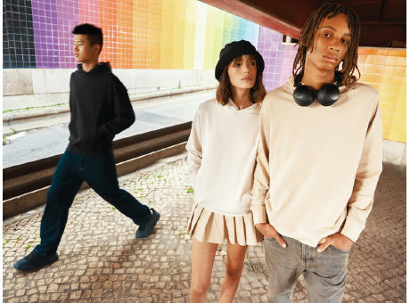 IQONIQ Yengo Hoodie mit Seitentaschen aus rec. Baumwolle bedrucken