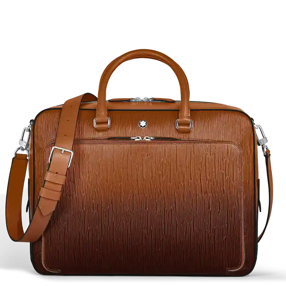 Montblanc Writing Traveler Schreibmappe Frontansicht, hochwertige Luxus Schreibmappe mit edlem Lederdesign und ikonischer Montblanc Ästhetik, perfektes Accessoire für Business und Organisation.