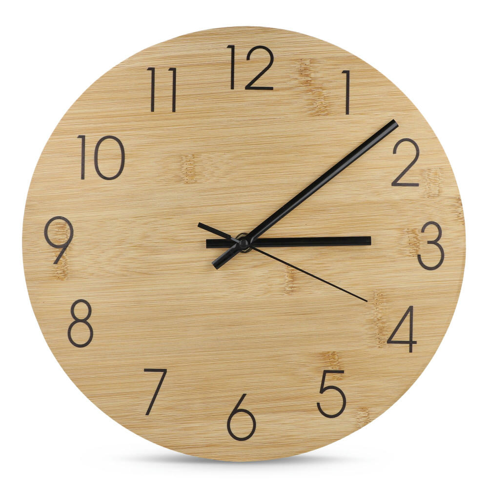 Wanduhr Bambus Werbeartikel