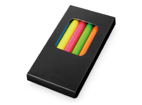 MEMLING. Bleistiftbox mit 6 Buntstiften Werbeartikel