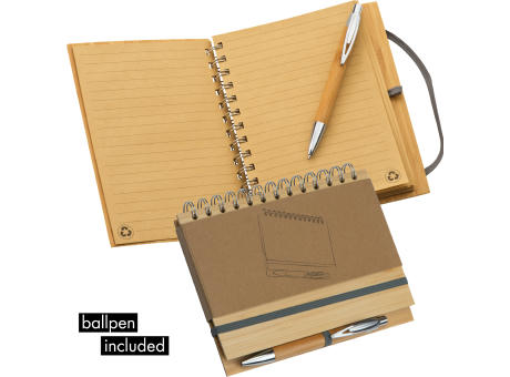 Notizbuch mit Bambuscover Werbeartikel