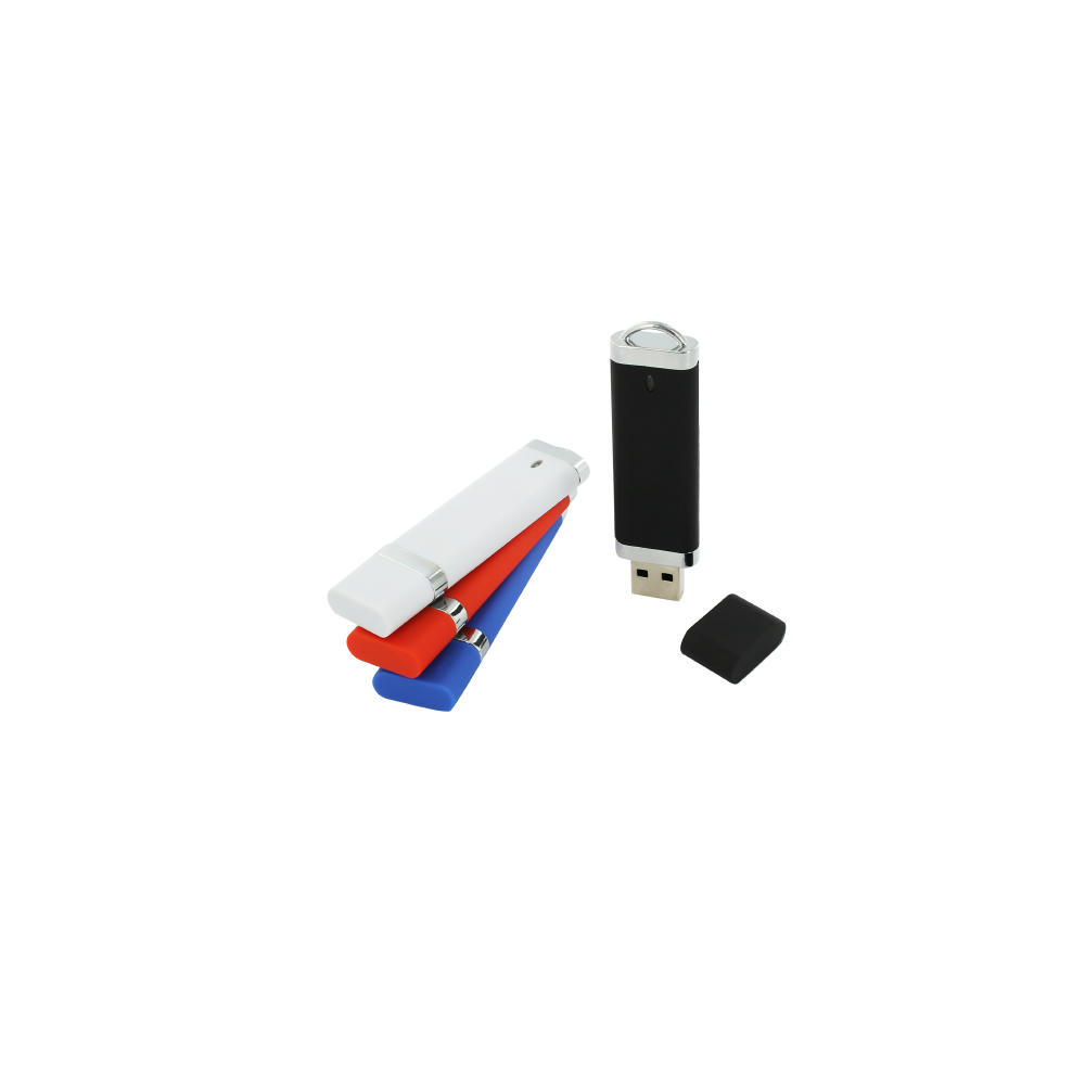 USB-Stick C10 USB 2.0 Flash Disk   1 GB Schwarz matt (gummiert) Werbeartikel