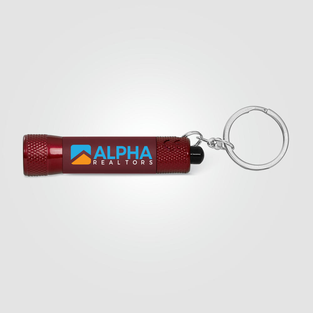 Product image Chroma Softy Monochrome Klassisches 3 LED Taschenlampen Schlüsselanhänger Werbeartikel