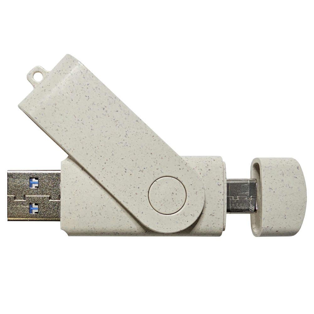 USB-Stick OTG C05-B Typ C USB 3.0 Flash Disk  16 GB Weizenstroh Werbeartikel
