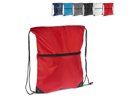 Kordelzugtasche 210T R-PET mit Reißverschluss bedrucken