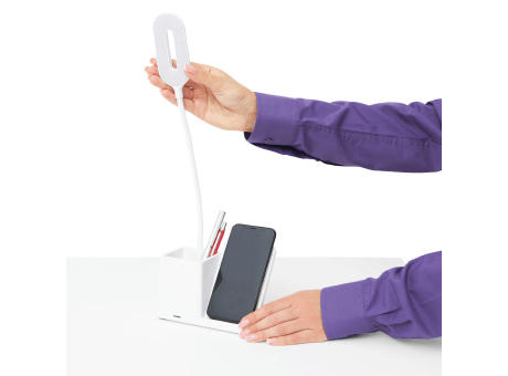 LIGHT & CHARGE - Schreibtisch-Lampe mit Ladestation Werbeartikel