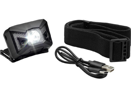 Aufladbare LED Stirnleuchte mit Sensorfunktion "Sensor Head Light Charge 125 L" Werbeartikel