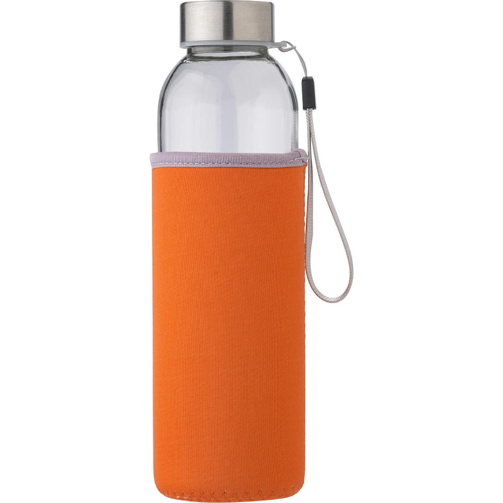 Glasflasche (500ml) mit einem Neoprenhülle Nika Werbeartikel