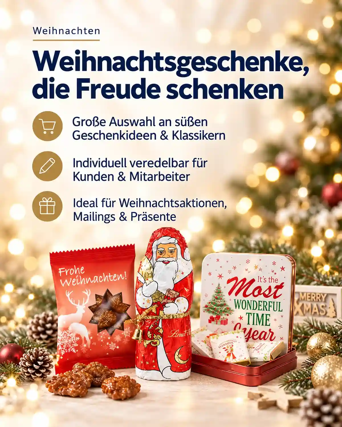 Weihnachtsgeschenke und Werbeartikel mit Logo für Kunden und Mitarbeiter
