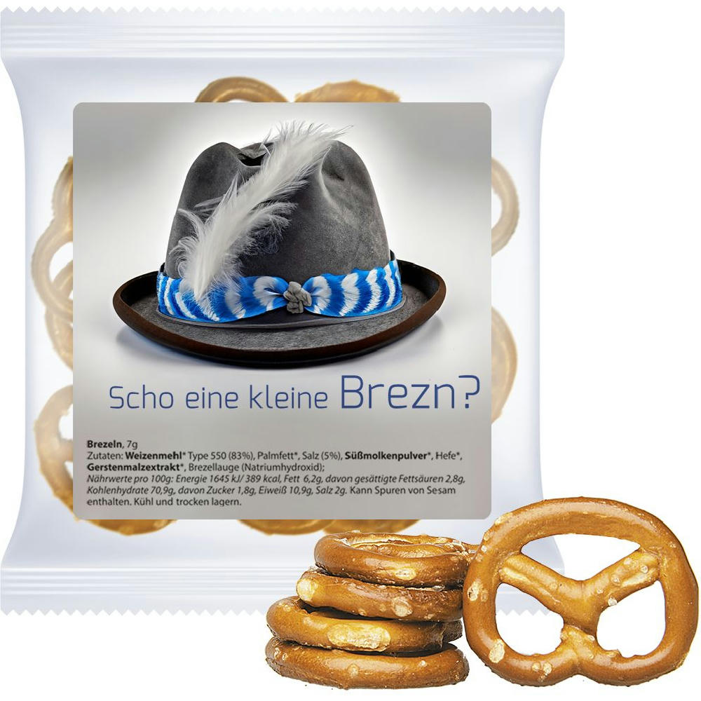 Product image Mini Brezeln Original, ca. 7g, Express Maxi-Tüte mit Etikett Werbeartikel