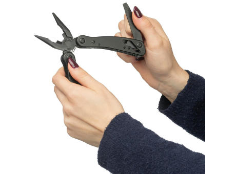 Schwarzes Aluminium-Multitool Ariane Werbeartikel
