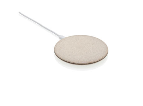 5W Weizenstroh Wireless Charger Werbeartikel