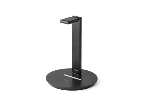 GERST. Kopfhörerhalter aus ABS mit integrierter Wireless-Ladefunktion Werbeartikel
