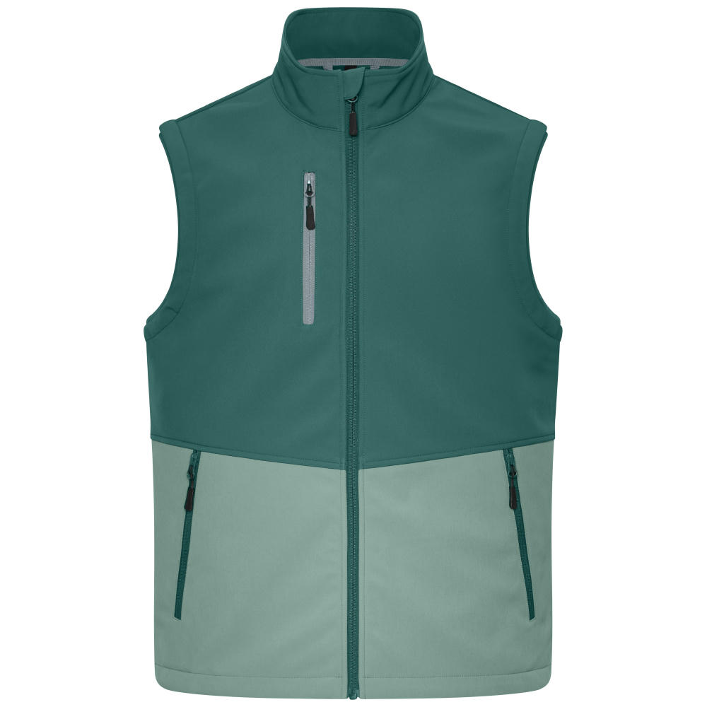 Workwear Softshell Vest - Funktionelle Softshellweste mit farblich abgesetzten Details Werbeartikel