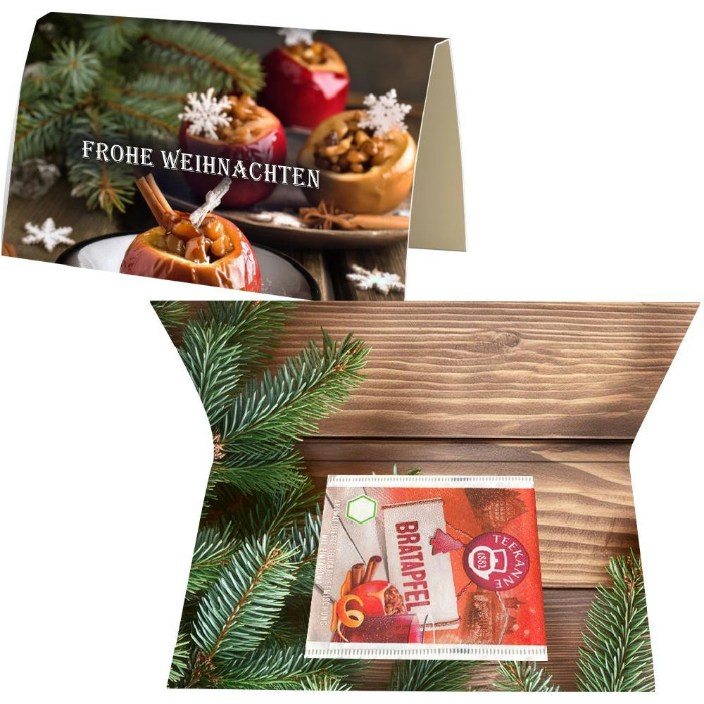 Product image Beuteltee Bratapfel, 2,25g, Werbekarte A6 gefaltet Werbeartikel