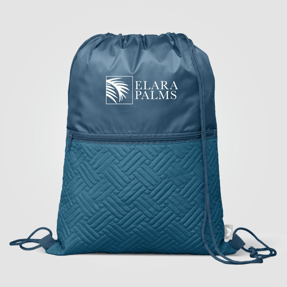 Sora Rucksack mit Kordelzug gesteppt aus recyceltem Material – 6 L Werbeartikel