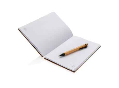 A5 Bambus Notizbuch & Stift bedrucken