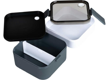 DUO Doppel- Lunchbox mit auslaufsicherem Deckel Werbeartikel