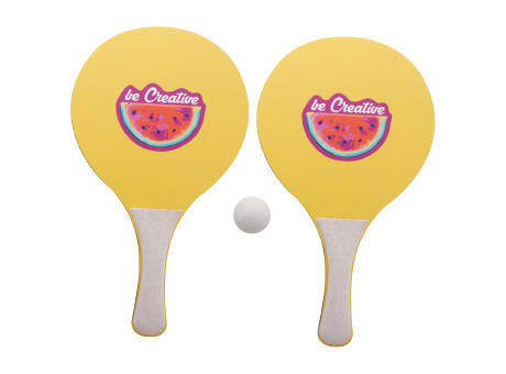 Individuelles Strandtennisset CreaShot Werbeartikel