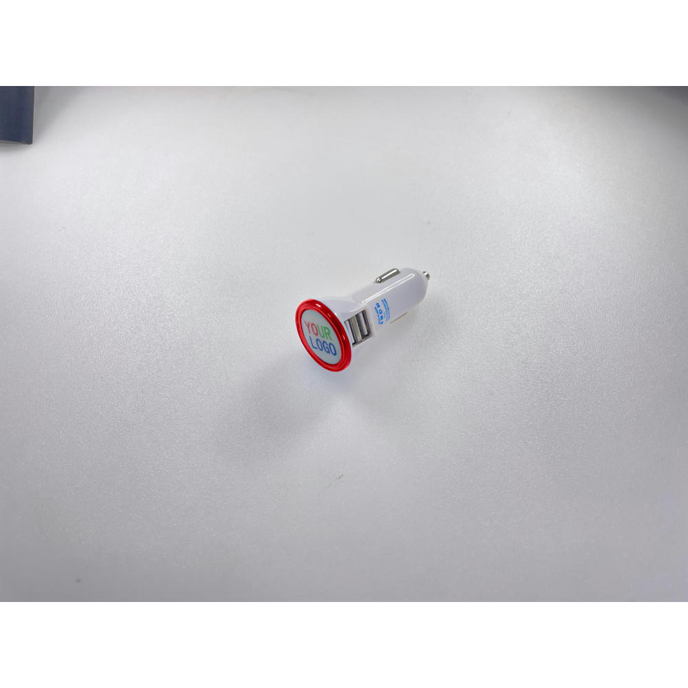 Car Charger 04 (2,1 A) Blau Transparent Werbeartikel