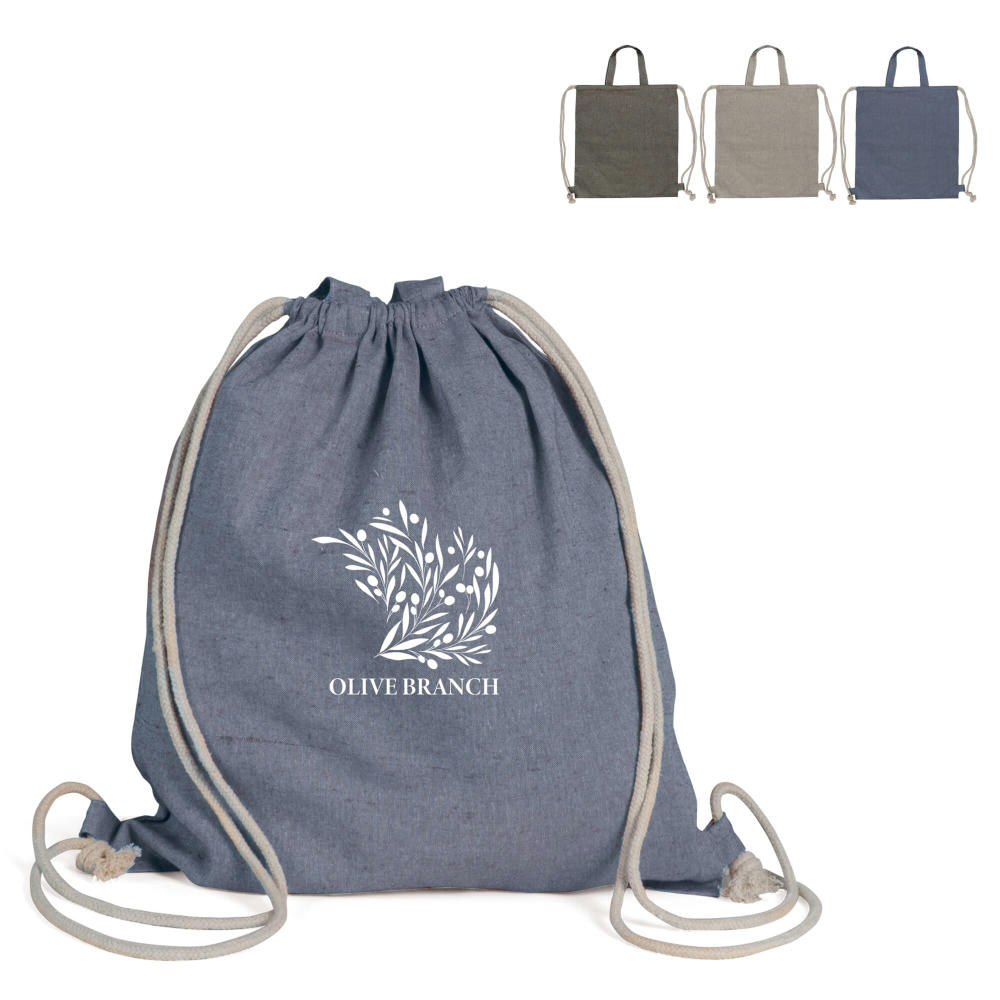 Product image Tasche/Beutel mit Kordelzug aus recycelter Baumwolle 38x42cm Werbeartikel