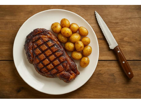 Steakmesser 'Milano', ABS Holzoptik Werbeartikel