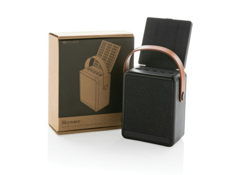 Skywave 12W Solar-Lautsprecher aus RCS recyceltem Kunststoff Werbeartikel