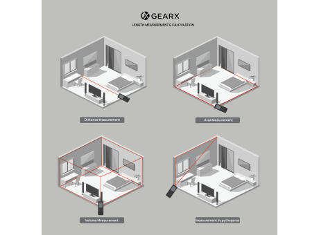 Gear X 30m Lasermessgerät aus RCS recyceltem Aluminum Werbeartikel
