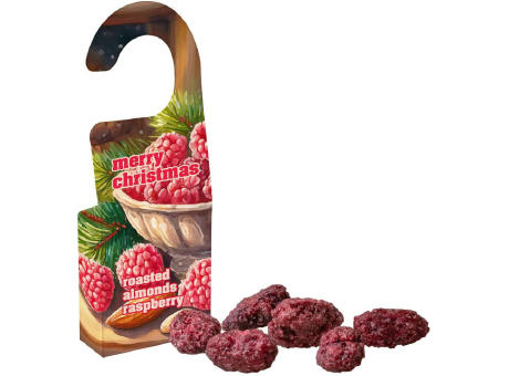 Gebrannte Mandeln Himbeere, ca. 15g, Türhänger Box bedrucken