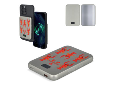 Xoopar Smile Wireless Mirror Powerbank Kompatibel mit MagSafe 5000 mAh bedrucken