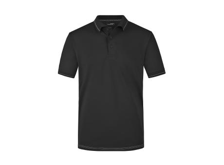Men's Elastic Polo - Hochwertiges Poloshirt mit Kontraststreifen bedrucken